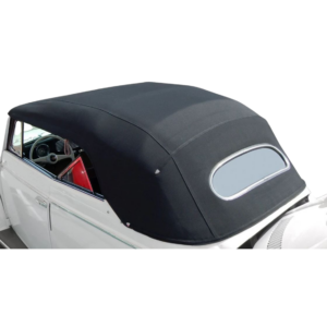 Capote vinyl double épaisseur noire 58-64