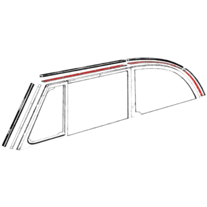 Set de 8 inserts aluminium pour joints  de capotage latéraux 65-71