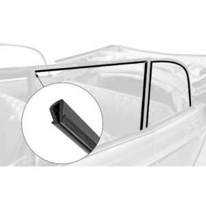 Set de 4 joints de cadre de vitre chromé de cabriolet