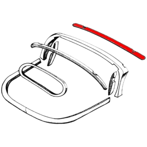 Bois de capote au dessus du pare brise -7/57 (en bois)