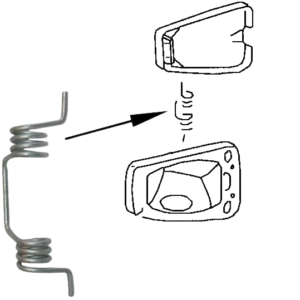 Ressort de plaque de trappe à essence