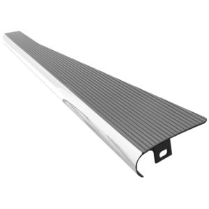 Set de 2 marchepieds en aluminium noir satiné avec bord poli