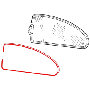 Set de 2 joints d’appuis noirs de pop out sur caisse toutes années