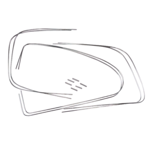 Set de 4 chromes métalliques de vitre avec clips 72-77