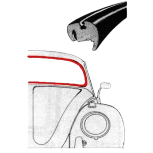 Joint de pare-brise cal look 8/64- (sauf 1303)