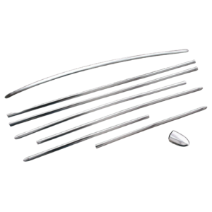 Set de 7 baguettes inox (pour capot avec écusson) 10/52-7/62