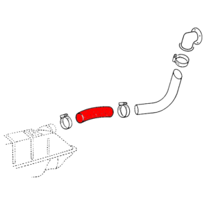 Tuyau court de remplissage de réservoir 68-71 (entre raccord et réservoir) diam 53mm longueur 12cm