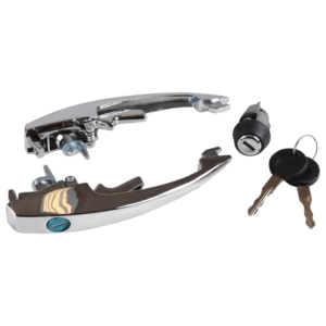 Set de 2 poignées de porte 8/67- et un barillet (même clef pour tout)