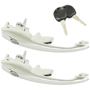 Set de 2 poignées de porte 8/67- (même clef pour les 2 portes)