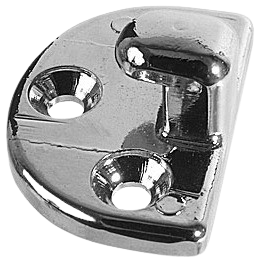 Crochet chromé sur baie de pare-brise pr fermeture capote