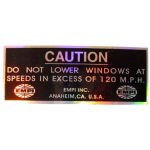 Autocollant EMPI CAUTION