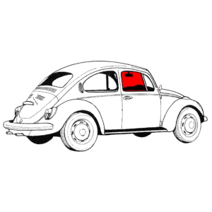 Vitre de porte gauche ou droite verte 8/64-