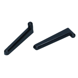 Ergots (2) de retenue de bocal de lave-glace sur roue de secours