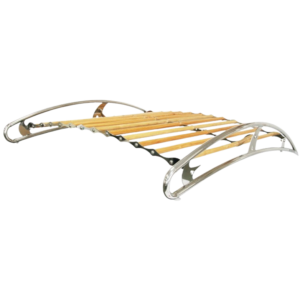 Galerie de toit en INOX poli avec lattes en bois VINTAGE SPEED