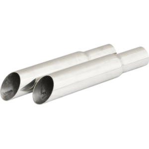 Set de 2 sorties d'échappement biseautées en inox