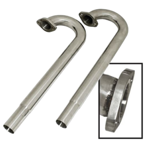 Set de 2 J tubes INOX en diamètre 38mm (1"1/2)
