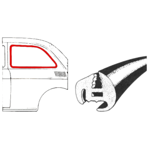 Set de 2 joints de vitres latérales (sans pop out) notchback  WCM