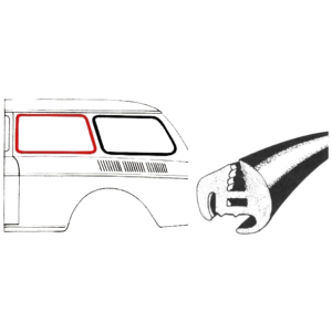 Set de 2 joints de vitres latérales centrales (sans pop out) variant  WCM