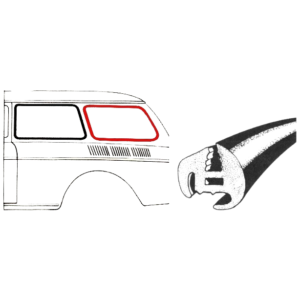 Set de 2 joints de vitres latérales arrières (sans pop out) variant  WCM