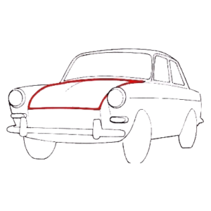 Joint de capot avant T3 61-69 tous modèles