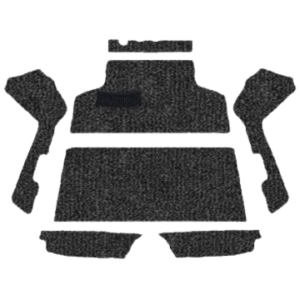 Kit moquette noire 61-67 avec trou chauffage (7pcs)