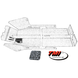 Kit moquette grise 68-72 avec trou chauffage (7pcs)