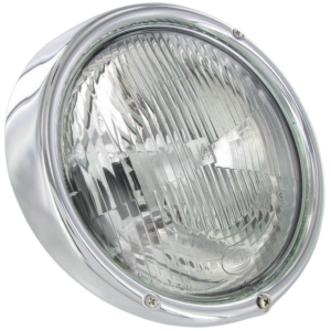 Phare avant HELLA avec cerclage chromé 3 vis pour ampoule à culot H4