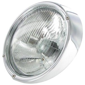 Phare avant HELLA avec cerclage chromé 3 vis pour ampoule à culot CE