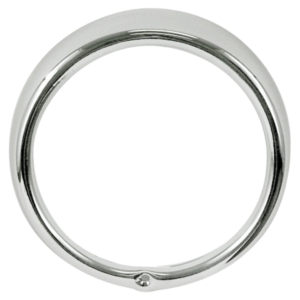 Entourage de phare 1 trou chromé 8/73-