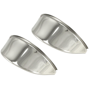 Set de 2 paupières de phares en inox poli 8/67-