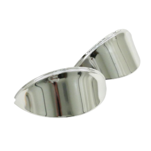 Set de 2 paupières de phares -7/67 en inox poli