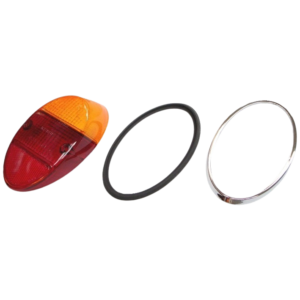 Glace de feu arrière europe avec joint et tour chromé 8/61-7/67 et 1200 -7/73 HELLA (avec marquage CE)