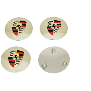 Set de 4 centres avec logo STUTTGART pour enjoliveurs style 356