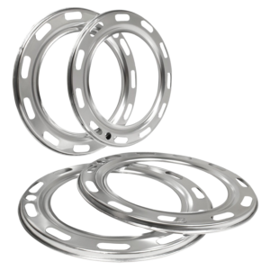 Set de 4 cerclages de jantes en aluminium pour T1 49-65 (modèle à 11 trous)
