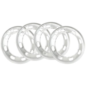Set de 4 cerclages de jantes en aluminium pour T1 68-72 (modèle à 8 trous)