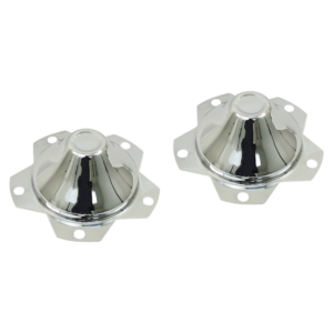 Set de 2 caches moyeu chromés pour jantes 5 trous 5 x 205