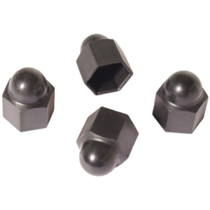 Set de 4 caches écrou de roue en plastique noir pour jantes «BIG»