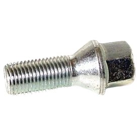 Vis de roue chromée à appui conique (14x1.5) longueur de filetage 27mm tête 17mm