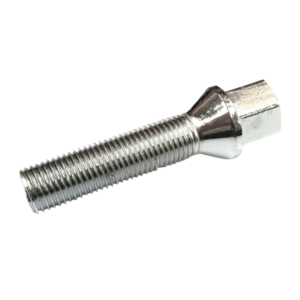 Vis de roue chromé à appui conique (14x1.5) longueur de filetage 50mm tête 17mm