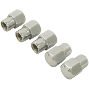 Set de 5 écrous de roues chromés à appui plat M12x1,5