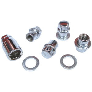 Set de 4 écrous antivol à appuis plat (12x1.5)