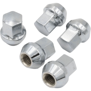 Set de 5 écrous de roue chromés style PORSCHE à appuis conique (12x1.5)