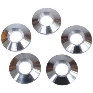 Set de 5 rondelles aluminium de centrage de jantes de type erco épaisseur 0.120