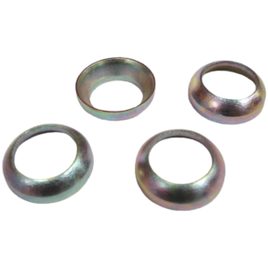 Set de 4 rondelles de convertion de boulonnerie de type conique en boulonnerie bombée