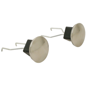 Set de 2 caches trous de cric chromés