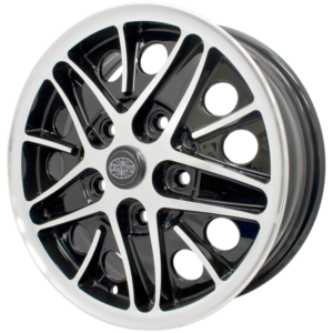 Jante 5 x 130 COSMIC 5.5 x 15’’ noire et polie  (ET 45)