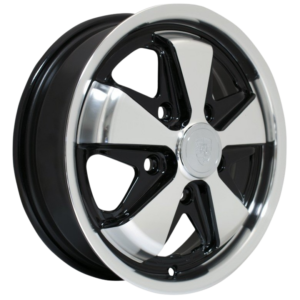 Jante 5 x 130 FUCHS 4.5 x 15’’ noir et polie (ET 45) EMPI