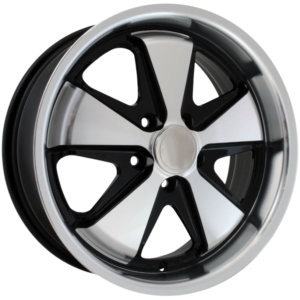 Jante 5 x 130 FUCHS 4.5 x 15’’ noire et polie  (ET 45) SSP