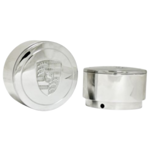 Set de 2 caches-moyeu BILLET en alu poli modèle haut