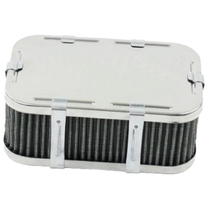 Filtre à air rectangulaire hauteur 6.5cm pour carburateur IDF/HPMX ET DELLORTO (H 6.5cm / L17cm / l 11.3cm)